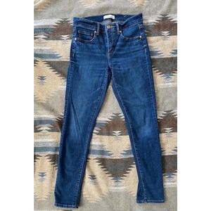 LOFT skinny crop dark wash jeans 2/26